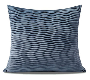 Abstract Blue Decorative Throw Pillows, Large Simple Throw Pillow for Interior Design, Geomeric Contemporary Square Modern Throw Pillows for Couch-Paintingforhome