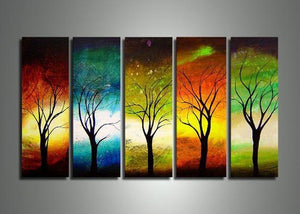 Large Acrylic Painting, Tree of Life Painting, Living Room Wall Art Paintings, Modern Contemporary Art, Tree Paintings-Paintingforhome