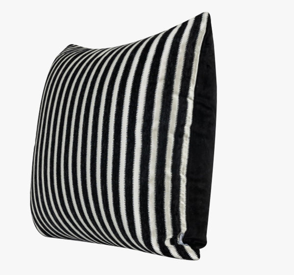 Simple Modern Sofa Throw Pillows, Black and White Stripe Abstract Contemporary Throw Pillow for Living Room, Modern Decorative Throw Pillows for Couch-Paintingforhome