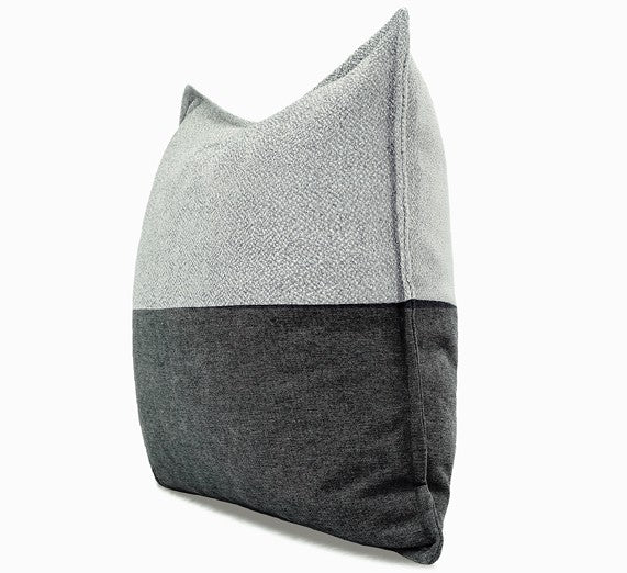 Simple Throw Pillow for Interior Design, Grey Black Decorative Throw Pillows, Modern Sofa Pillows, Contemporary Square Modern Throw Pillows for Couch-Paintingforhome