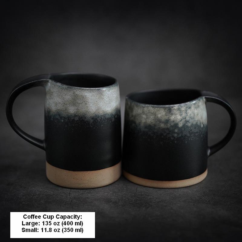 Black Eyes Coffee Mug, Large Clay Tea Mug, Hand Painted Coffee Pottery Mug, Funky  Mug, Gift for Them, Housewarming Gift, Clay Kitchenware 