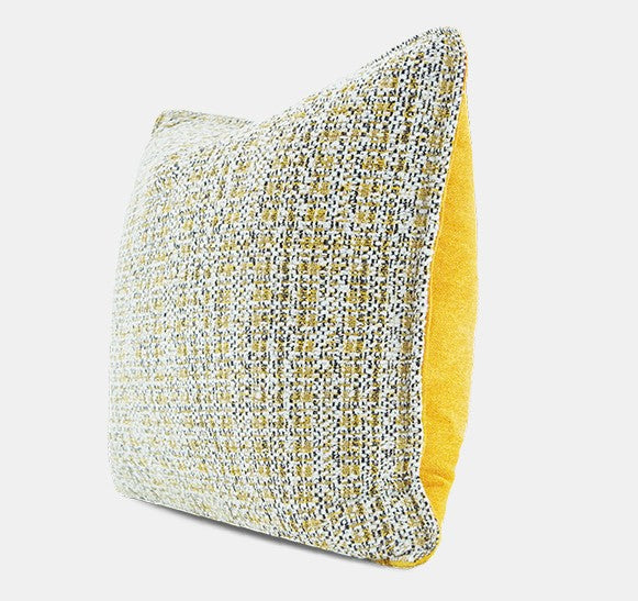 Contemporary Modern Sofa Pillows, Large Yellow Decorative Throw Pillows, Large Square Modern Throw Pillows for Couch, Simple Throw Pillow for Interior Design-Paintingforhome