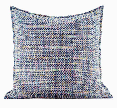 Modern Sofa Pillows, Large Abstract Blue Decorative Throw Pillows, Contemporary Square Modern Throw Pillows for Couch, Simple Throw Pillow for Interior Design-Paintingforhome