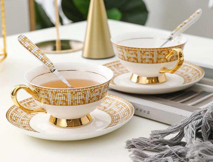 Elegant Ceramic Coffee Cups, Beautiful British Tea Cups, Unique Aftern –  Paintingforhome