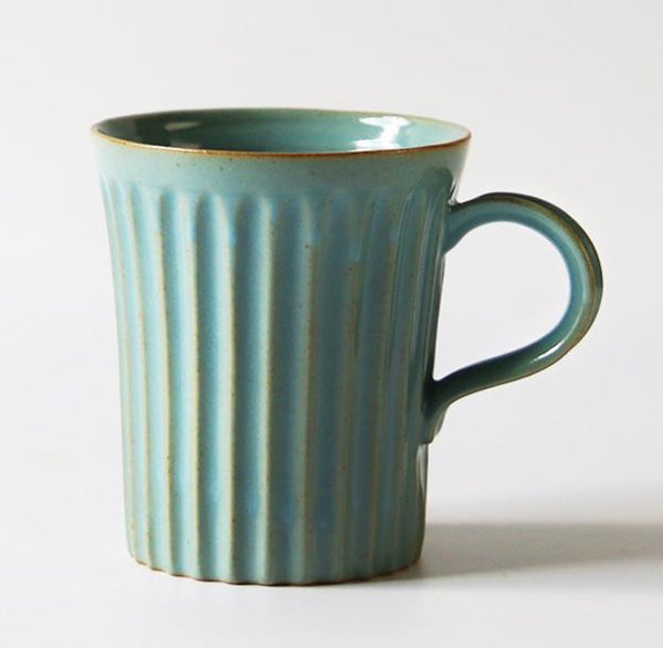 Latte Coffee Mug, Large Capacity Coffee Cup, Large Tea Cup, Handmade Pottery Coffee Cup-Paintingforhome