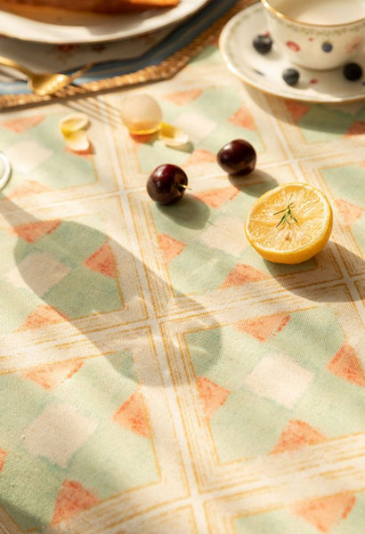 British Mid Century Fiberflax Tablecloth, Rectangle Tablecloth for Dining Room Table, Square Tablecloth for Coffee Table, Farmhouse Table Cloth, Wedding Tablecloth, Waterproof Tablecloth-Paintingforhome