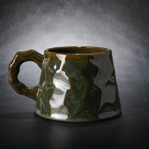 Ceramic Coffee Mug, Large Capacity Coffee Cups, Large Handmade Pottery Coffee Cup, Large Tea Cup, Black Coffee Cup-Paintingforhome