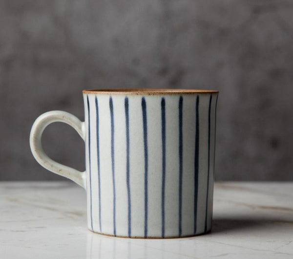 Cappuccino Coffee Mug, Handmade Pottery Coffee Cup, Large Capacity Coffee Cup, Pottery Tea Cup-Paintingforhome