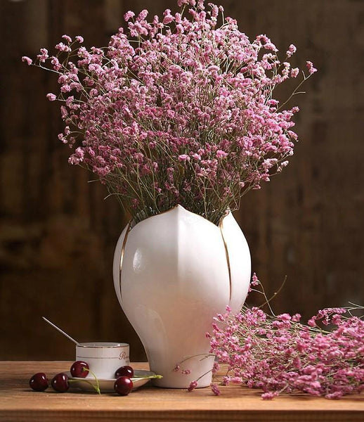 Decorative Grass, Floral arrangements, bouquets, dried pink crystal flowers, dried grass-Paintingforhome