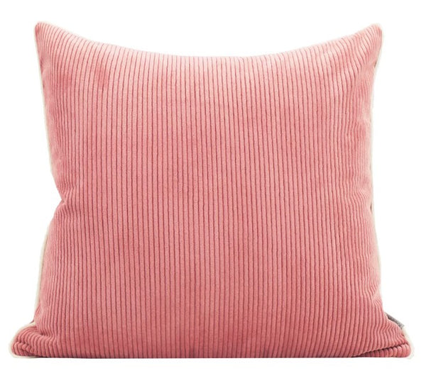 Simple Throw Pillow for Interior Design, Lovely Pink Decorative Throw Pillows, Modern Sofa Pillows, Contemporary Square Modern Throw Pillows for Couch-Paintingforhome