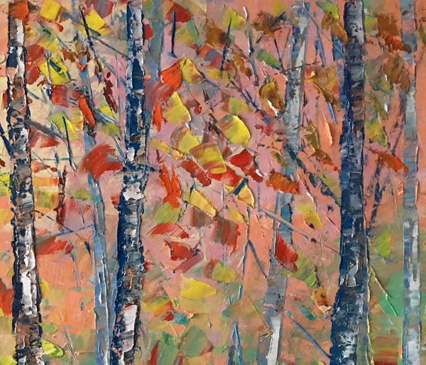 Birch Tree Painting, Landscape Painting, Original Wall Art, Canvas Art, Custom Large Oil Painting-Paintingforhome