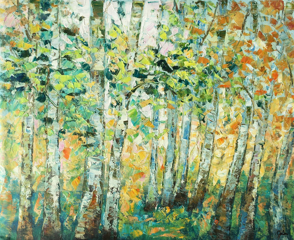 Autumn Tree Painting, Original Wall Art, Landscape Painting, Custom Heavy Texture Wall Art-Paintingforhome