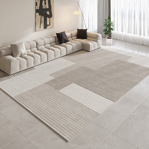 Abstract Geometric Modern Rugs for Sale, Grey Modern Rugs for Living Room, Contemporary Modern Rugs for Bedroom, Gray Modern Rugs for Dining Room-Paintingforhome