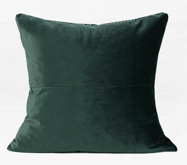 Modern Sofa Pillows, Dark Green Throw Pillows, Large Simple Modern Pillows, Decorative Pillows for Couch, Contemporary Throw Pillows-Paintingforhome