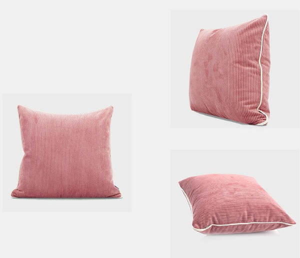 Simple Throw Pillow for Interior Design, Lovely Pink Decorative Throw Pillows, Modern Sofa Pillows, Contemporary Square Modern Throw Pillows for Couch-Paintingforhome
