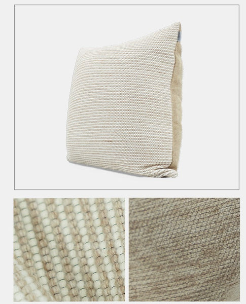Contemporary Light Brown Modern Sofa Pillows, Large Square Modern Throw Pillows for Couch, Simple Decorative Throw Pillows, Large Throw Pillow for Interior Design-Paintingforhome