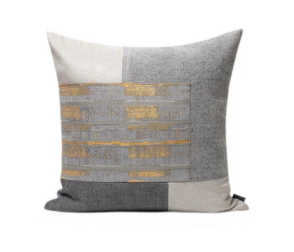 Large Gray Modern Pillows, Modern Simple Throw Pillows, Decorative Modern Sofa Pillows, Modern Throw Pillows for Couch-Paintingforhome