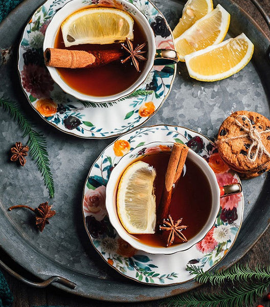 Beautiful British Tea Cups, Creative Bone China Porcelain Tea Cup Set, Elegant Ceramic Coffee Cups, Unique Tea Cups and Saucers in Gift Box-Paintingforhome