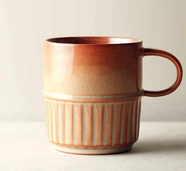 Handmade Ceramic Coffee Mug, Large Capacity Coffee Cup, Large Pottery Coffee Cup, Large Tea Cup-Paintingforhome