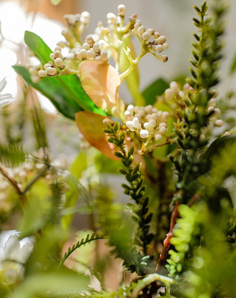 Beautiful Modern Artificial Flowers for Dining Room Table, Dandelion, Wheat Branch, Eucalyptus Globulus, Unique Flower Arrangement for Home Decoration-Paintingforhome