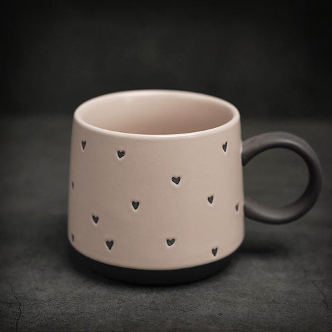 Latte Coffee Cup, Ceramic Coffee Mug, Handmade Pottery Coffee Cup, Large Coffee Cup, Large Tea Cup-Paintingforhome