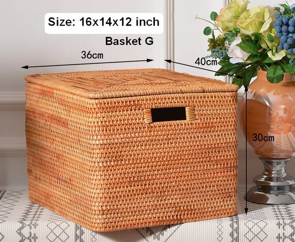 Storage Baskets for Bedroom, Extra Large Storage Basket for Clothes, Rectangular Storage Baskets, Storage Basket for Shelves-Paintingforhome