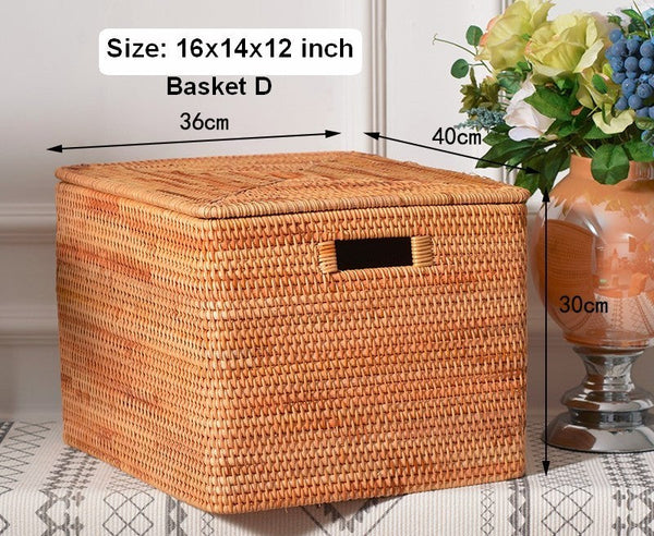 Storage Baskets for Toys, Rectangular Storage Basket for Shelves, Storage Basket with Lid, Storage Baskets for Bathroom, Storage Baskets for Clothes-Paintingforhome