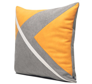 Modern Throw Pillows for Couch, Decorative Modern Sofa Pillows for Living Room, Yellow Gray Modern Simple Throw Pillows, Large Simple Modern Pillows-Paintingforhome
