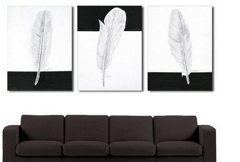 Canvas Painting, Abstract Painting, Living Room Wall Art, Modern Art, 3 Piece Wall Art, Abstract Painting, Black and White Art-Paintingforhome