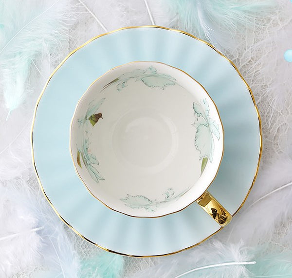 Beautiful British Tea Cups, Unique Afternoon Tea Cups and Saucers, Elegant Ceramic Coffee Cups, Royal Bone China Porcelain Tea Cup Set-Paintingforhome