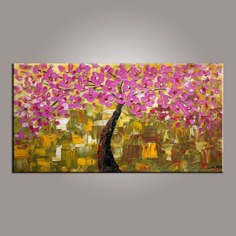 Canvas Art, Painting on Sale, Flower Tree Painting, Tree of Life Art Painting, Art on Canvas-Paintingforhome