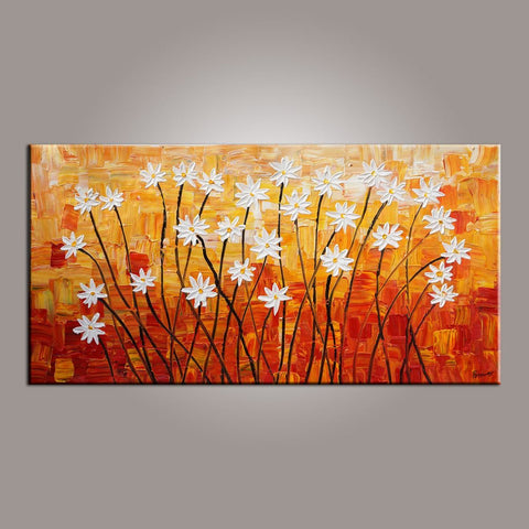 Spring Flower Painting, Painting for Sale, Flower Art, Abstract Art Painting, Canvas Wall Art, Bedroom Wall Art, Canvas Art, Modern Art, Contemporary Art-Paintingforhome