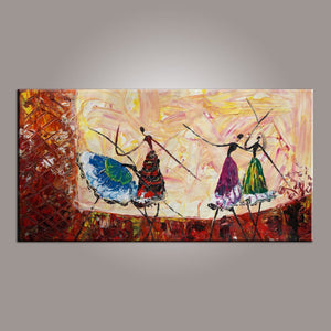 Abstract Painting, Ballet Dancer Art, Canvas Painting, Abstract Art, Hand Painted Art, Bedroom Wall Art-Paintingforhome