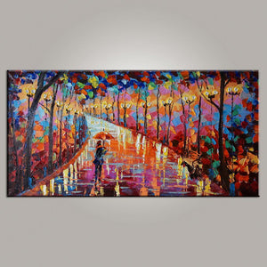 Living Room Wall Art, Canvas Art, Forest Park Painting, Modern Art, Painting for Sale, Contemporary Art, Abstract Art-Paintingforhome
