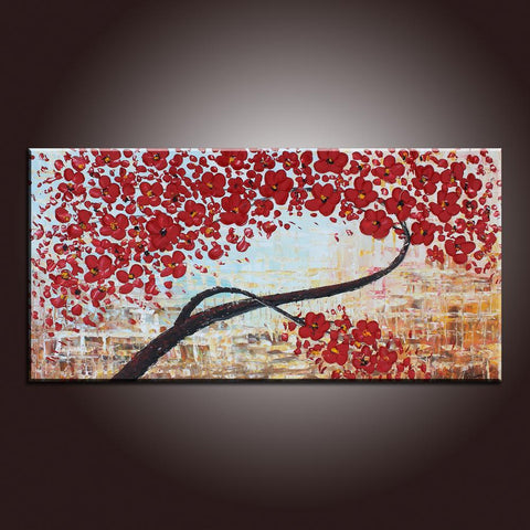 Flower Art, Contemporary Art, Abstract Art Painting, Canvas Wall Art, Living Room Wall Art, Canvas Art, Modern Art, Contemporary Art-Paintingforhome