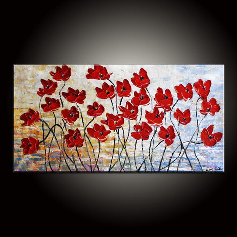 Flower Art, Modern Art, Art Painting, Contemporary Art, Abstract Art Painting, Canvas Wall Art, Living Room Wall Art, Canvas Art-Paintingforhome