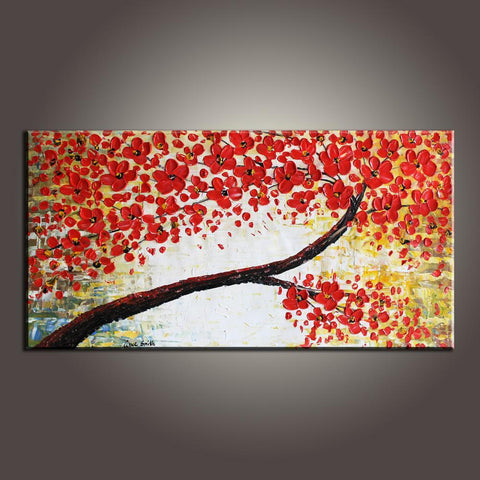 Modern Art, Flower Art, Art Painting, Contemporary Art, Abstract Art Painting, Canvas Wall Art, Living Room Wall Art, Canvas Art-Paintingforhome