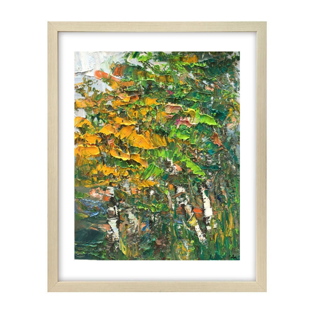 Abstract Painting, Forest Tree Painting, Small Oil Painting, Heavy Texture Oil Painting-Paintingforhome