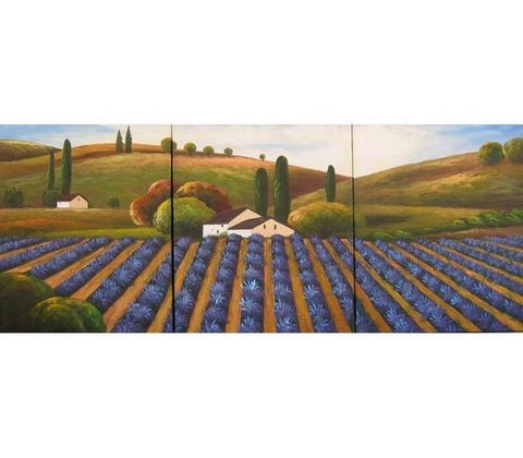 Lavender Field, Landscape Painting, Canvas Painting, Wall Art, Landscape Art, Wall Hanging-Paintingforhome