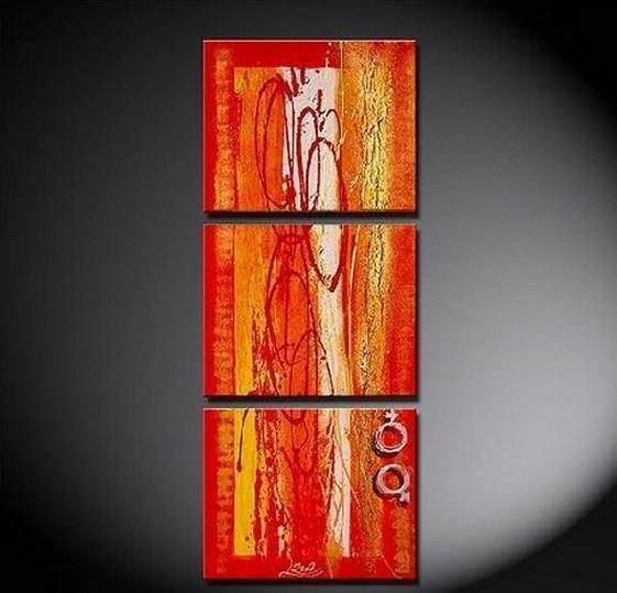 Canvas Art, Abstract Art, Abstract Oil Painting, Kitchen Wall Art, Modern Art, 3 Panel Painting, Abstract Painting-Paintingforhome