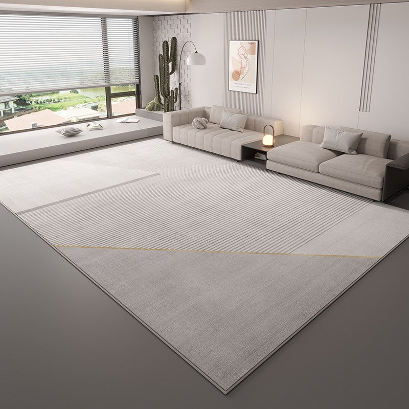 Simple Large Contemporary Floor Carpets, Grey Geometric Modern Rugs in Bedroom, Living Room Modern Area Rugs, Dining Room Modern Rugs-Paintingforhome
