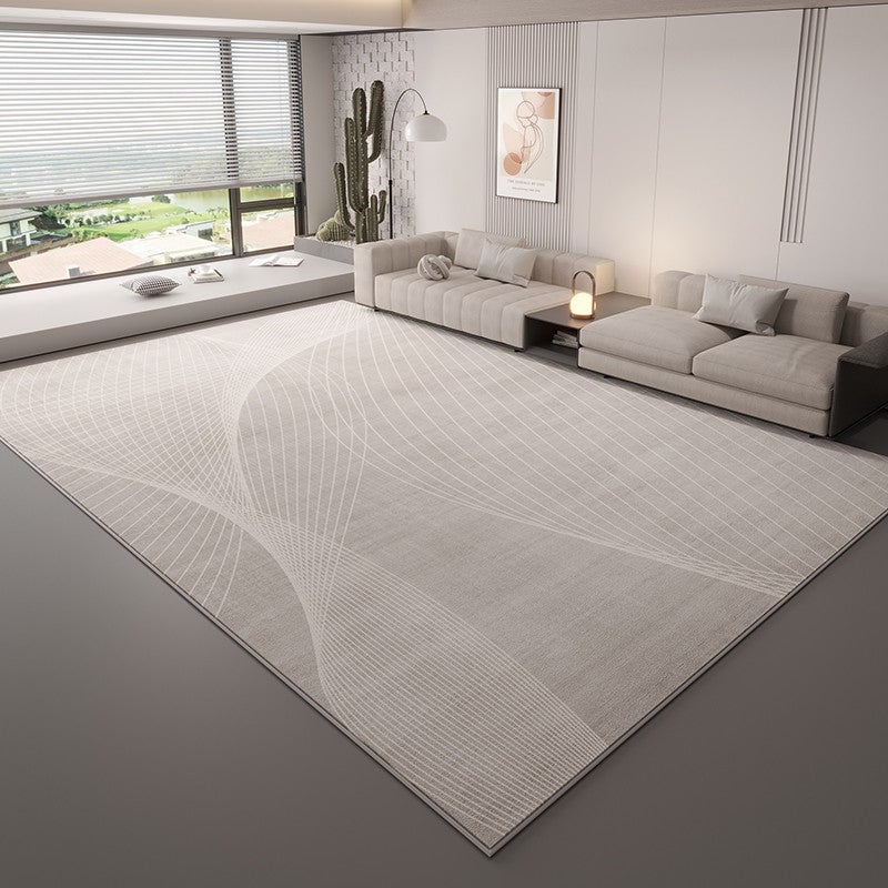 Dining Room Modern Rugs, Contemporary Floor Carpets for Living Room, Grey Geometric Modern Rugs in Bedroom, Large Modern Rugs for Sale-Paintingforhome