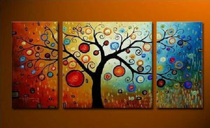 Abstract Canvas Paintings, Tree of Life Painting, Heavy Texture Painti –  Paintingforhome