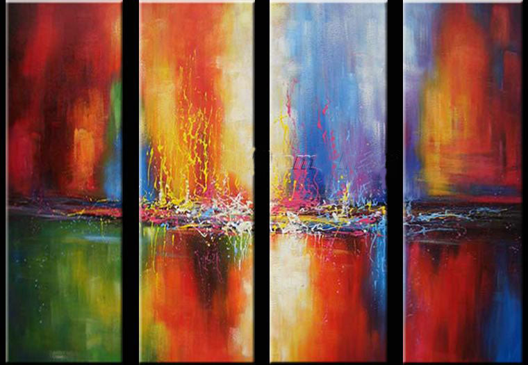 Modern Wall Art, Abstract Art, Canvas Painting, Abstract Painting, 4 Piece Wall Art, Wall Painting, Acrylic Art, Large Art, Abstract Wall Art, Ready to Hang-Paintingforhome