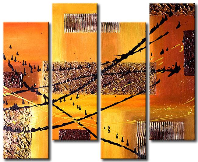 Large Canvas Art for Living Room, Abstract Canvas Painting, Abstract Painting for Sale, 4 Piece Wall Art, Large Abstract Wall Art Paintings-Paintingforhome
