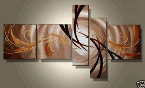 Large Wall Art, Abstract Painting, Huge Wall Art, Acrylic Art, 5 Piece Wall Painting, Canvas Painting, Hand Painted Art, Group Painting-Paintingforhome