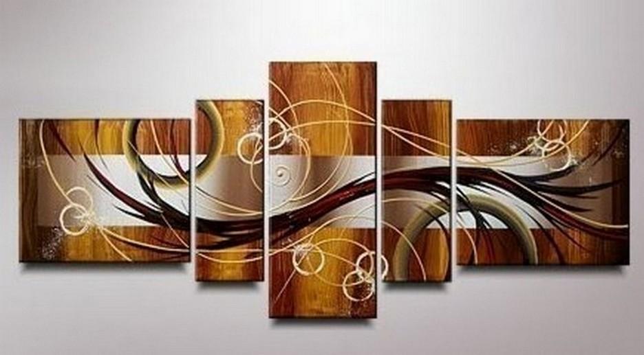 Abstract Lines Art, Canvas Art Painting, Huge Wall Art, Acrylic Art, 5 Piece Wall Painting, Canvas Painting, Hand Painted Art-Paintingforhome