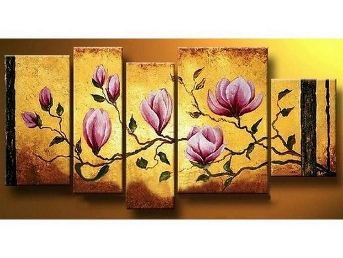 Living Room Wall Decor, Flower Painting, Contemporary Art, Art on Canvas, Extra Large Painting, Canvas Wall Art, Abstract Painting-Paintingforhome