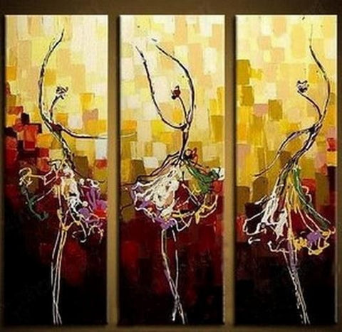 Painting on Sale, Canvas Art, Ballet Dancer Art, Abstract Art Painting, Dining Room Wall Art, Art on Canvas, Modern Art, Contemporary Art-Paintingforhome