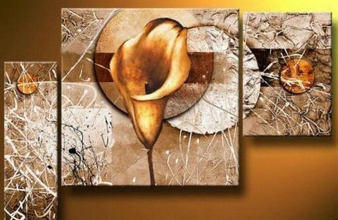 Floral Art Painting, Canvas Art, Wall Art Decor, Dining Room Wall Art, Art on Canvas, Abstract Art, Flower Painting-Paintingforhome